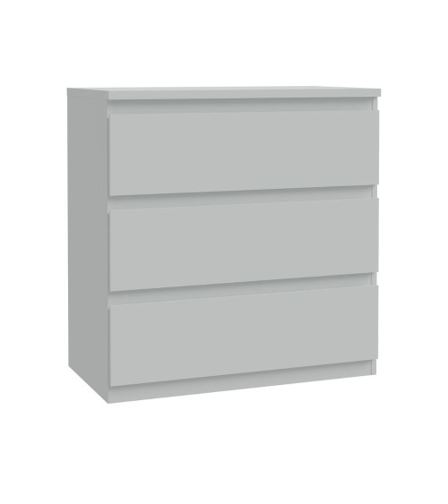 Cassettiera Morgan 3 cassetti 77.2x79.8x42.2 cm. colore grigio chiaro