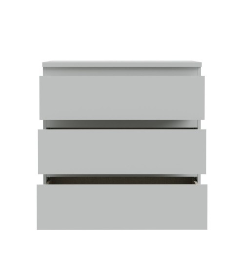 Cassettiera Morgan 3 cassetti 77.2x79.8x42.2 cm. colore grigio chiaro