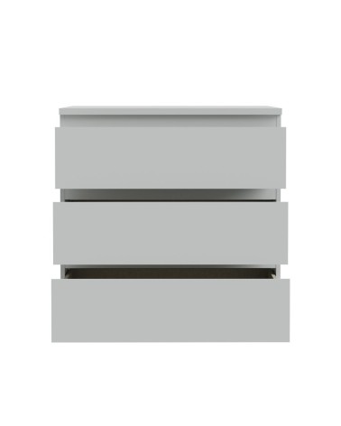 Cassettiera Morgan 3 cassetti 77.2x79.8x42.2 cm. colore grigio chiaro