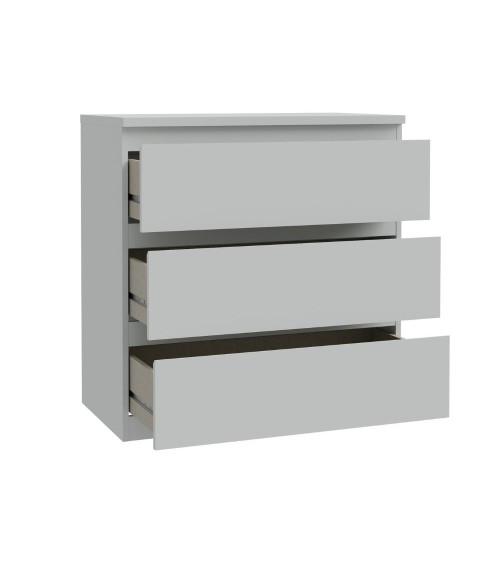 Cassettiera Morgan 3 cassetti 77.2x79.8x42.2 cm. colore grigio chiaro