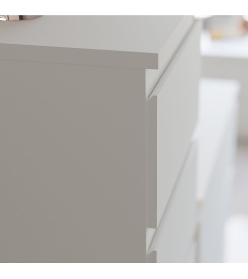 Cassettiera Morgan 3 cassetti 41.8 x H 61.5 x 32.2 cm colore bianco