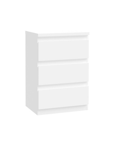 Cassettiera Morgan 3 cassetti 41.8 x H 61.5 x 32.2 cm colore bianco