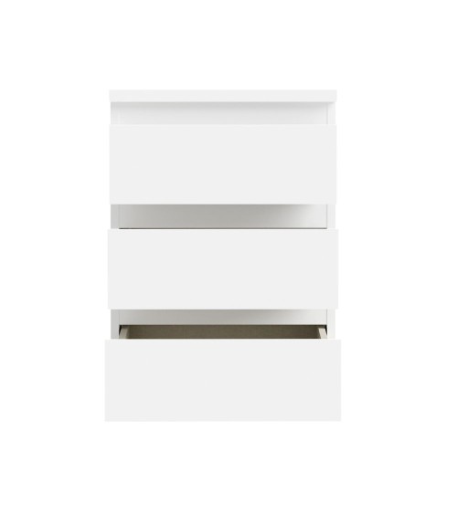 Cassettiera Morgan 3 cassetti 41.8 x H 61.5 x 32.2 cm colore bianco