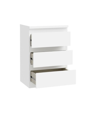 Cassettiera Morgan 3 cassetti 41.8 x H 61.5 x 32.2 cm colore bianco