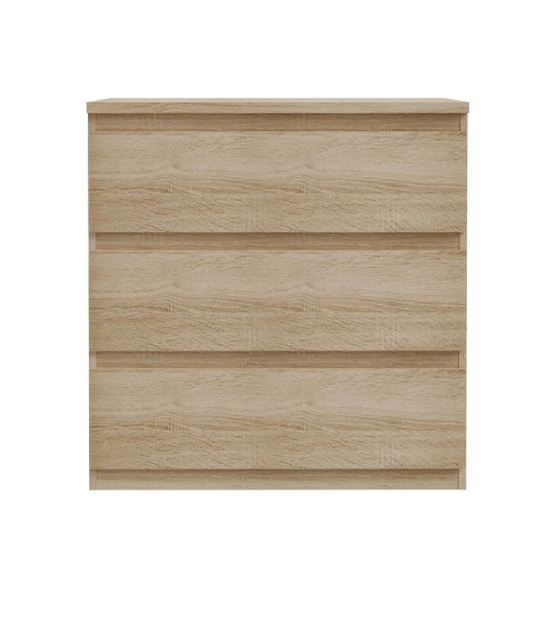 Cassettiera Morgan 3 cassetti 77.2x79.8x42.2 cm. colore rovere