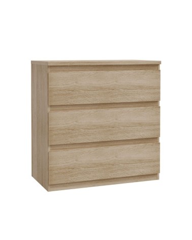 Cassettiera Morgan 3 cassetti 77.2x79.8x42.2 cm. colore rovere
