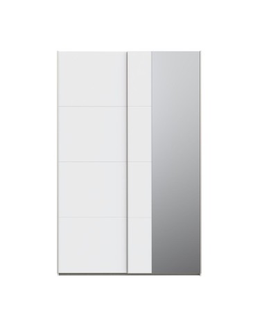 Armadio Afra 2 ante scorrevoli con specchio colore bianco