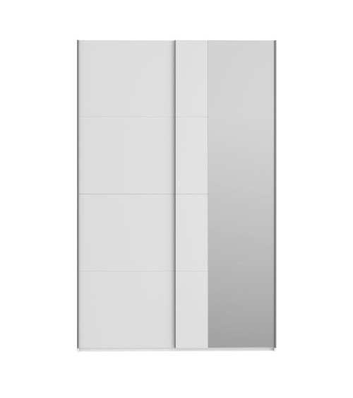 Armadio Afra 2 ante scorrevoli con specchio colore bianco