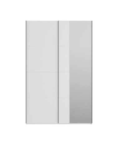 Armadio Afra 2 ante scorrevoli con specchio colore bianco
