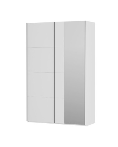 Armadio Afra 2 ante scorrevoli con specchio colore bianco