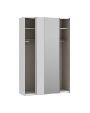 Armadio Afra 2 ante scorrevoli con specchio colore bianco