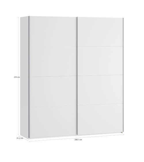 Armadio Afra 2 ante scorrevoli colore bianco