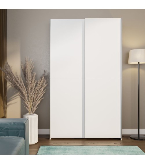 Armadio Nico 2 ante scorrevoli colore bianco 120.1x39.1xH210 cm.