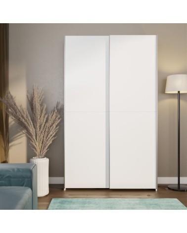 Armadio Nico 2 ante scorrevoli colore bianco 120.1x39.1xH210 cm.