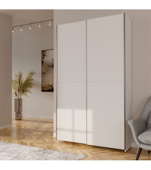 Armadio Nico 2 ante scorrevoli colore bianco 120.1x39.1xH210 cm.