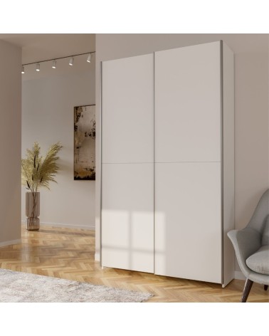 Armadio Nico 2 ante scorrevoli colore bianco 120.1x39.1xH210 cm.