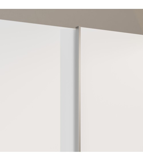 Armadio Nico 2 ante scorrevoli colore bianco 120.1x39.1xH210 cm.