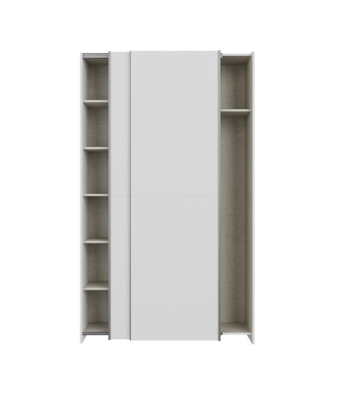 Armadio Nico 2 ante scorrevoli colore bianco 120.1x39.1xH210 cm.