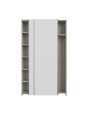 Armadio Nico 2 ante scorrevoli colore bianco 120.1x39.1xH210 cm.