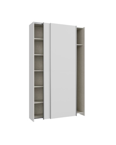 Armadio Nico 2 ante scorrevoli colore bianco 120.1x39.1xH210 cm.