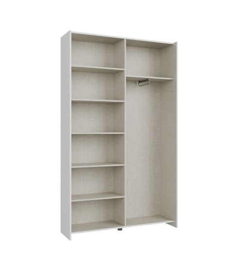 Armadio Nico 2 ante scorrevoli colore bianco 120.1x39.1xH210 cm.