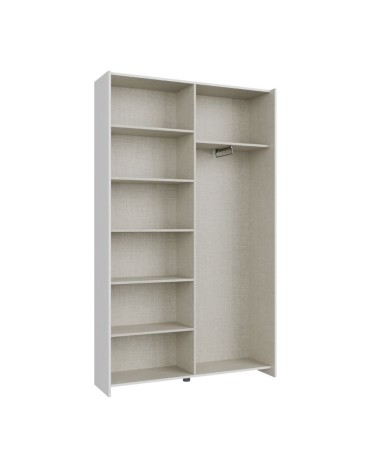 Armadio Nico 2 ante scorrevoli colore bianco 120.1x39.1xH210 cm.