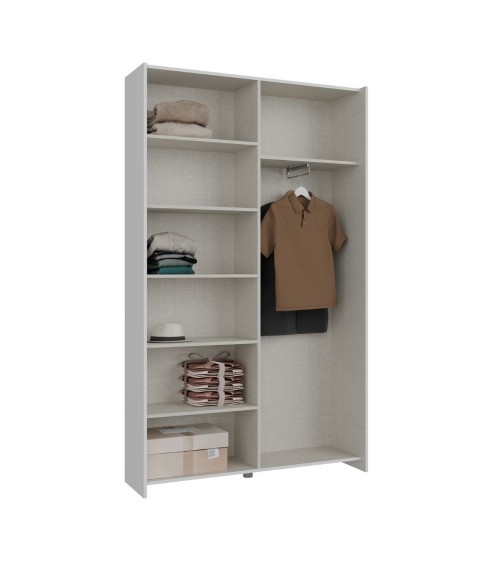 Armadio Nico 2 ante scorrevoli colore bianco 120.1x39.1xH210 cm.