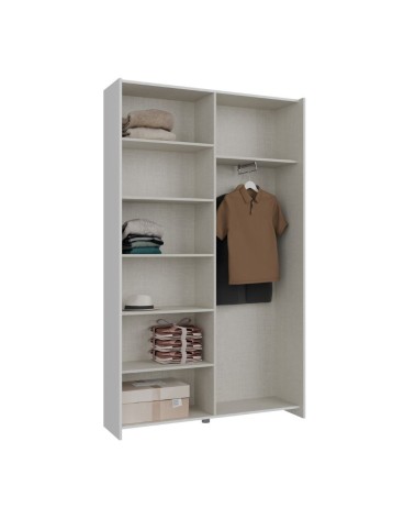 Armadio Nico 2 ante scorrevoli colore bianco 120.1x39.1xH210 cm.