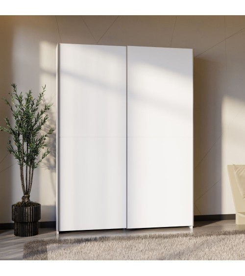 Armadio Nico 2 ante scorrevoli colore bianco 150.1x39.1xH210 cm.