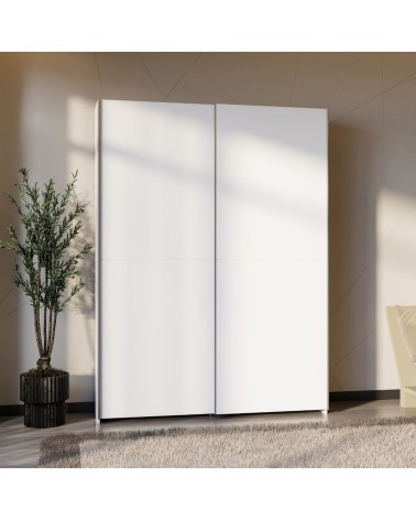 Armadio Nico 2 ante scorrevoli colore bianco 150.1x39.1xH210 cm.