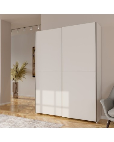 Armadio Nico 2 ante scorrevoli colore bianco 150.1x39.1xH210 cm.