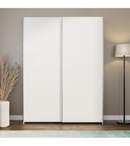 Armadio Nico 2 ante scorrevoli colore bianco 150.1x39.1xH210 cm.