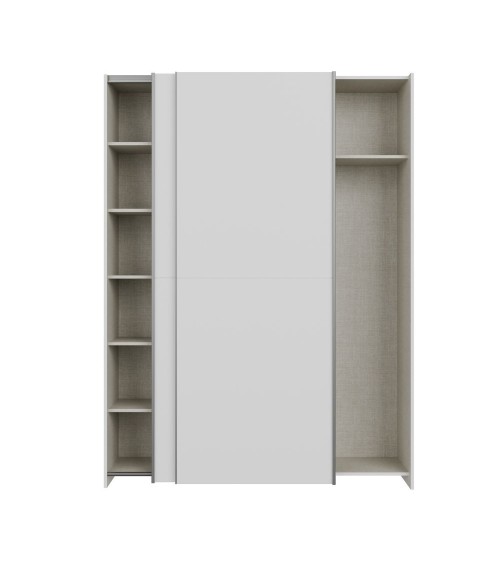Armadio Nico 2 ante scorrevoli colore bianco 150.1x39.1xH210 cm.