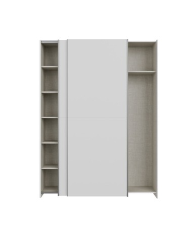 Armadio Nico 2 ante scorrevoli colore bianco 150.1x39.1xH210 cm.