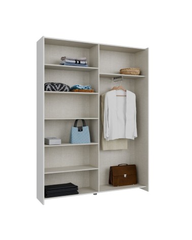 Armadio Nico 2 ante scorrevoli colore bianco 150.1x39.1xH210 cm.