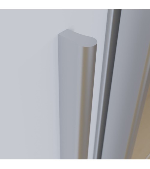 Armadio Callia con 2 ante battenti colore bianco e 2 ante scorrevoli con specchio 270.3x61.2xH210.5 cm.