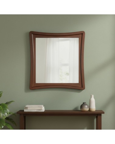 Specchiera Maria con cornice in legno colore noce