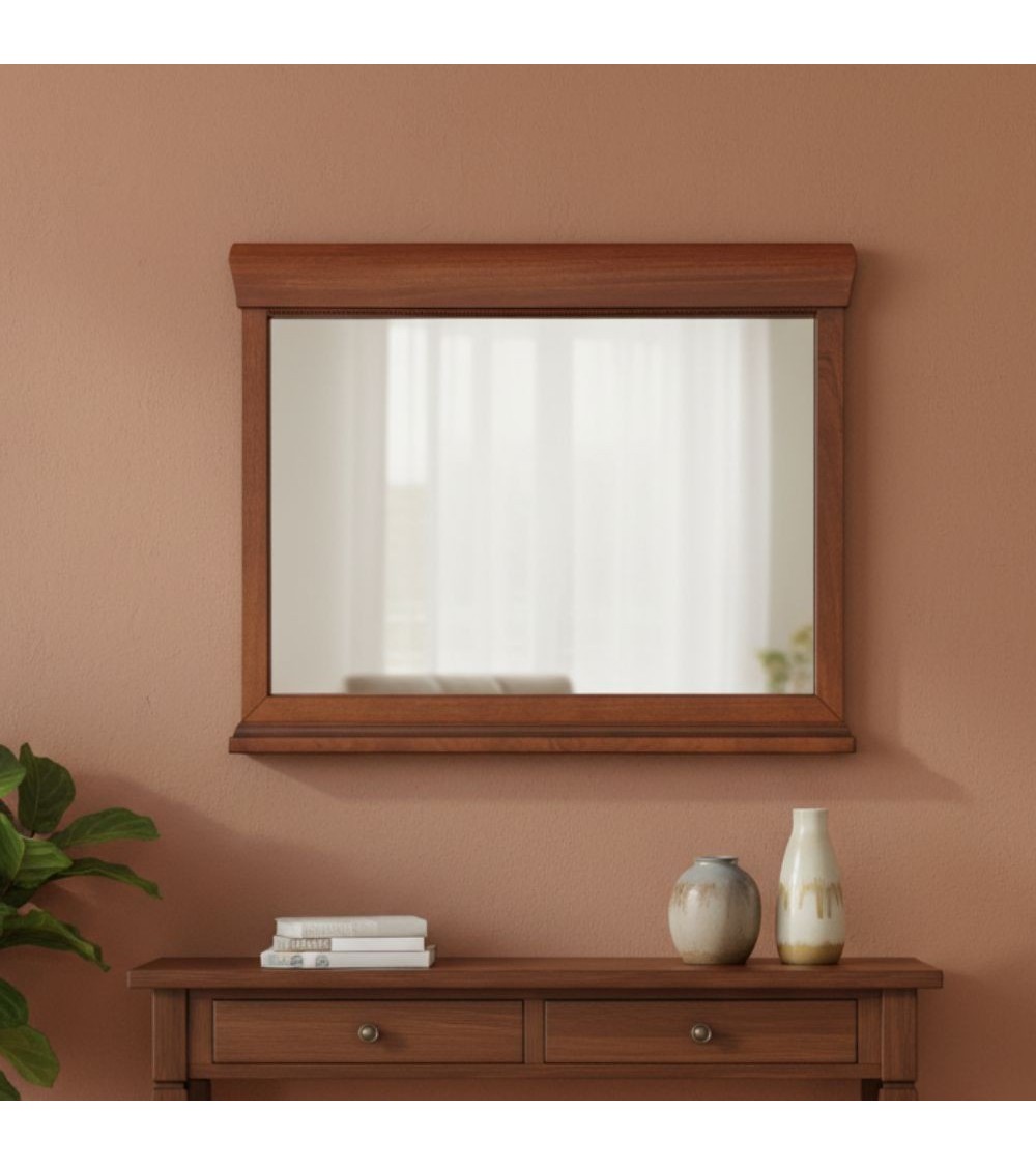 Specchiera Venere con cornice in legno noce