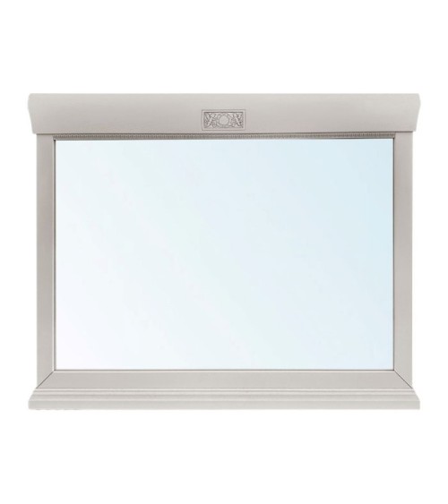 Specchiera Venere con cornice in legno dritta colore avorio