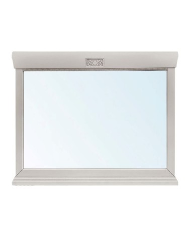 Specchiera Venere con cornice in legno dritta colore avorio