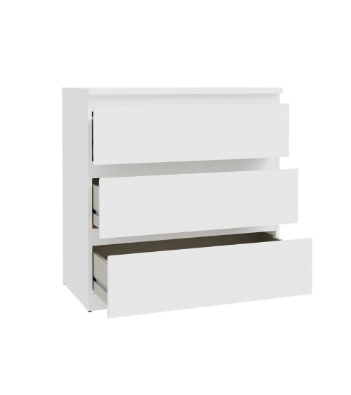 Cassettiera Morgan 3 cassetti 77.2x79.8x42.2 cm. colore bianco