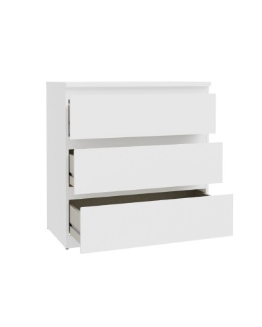 Cassettiera Morgan 3 cassetti 77.2x79.8x42.2 cm. colore bianco