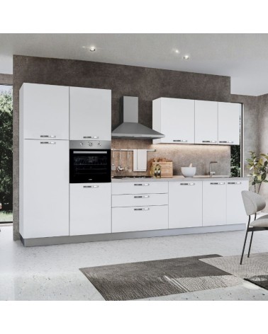 Cucina reversibile Iris 360 cm colore bianco opaco