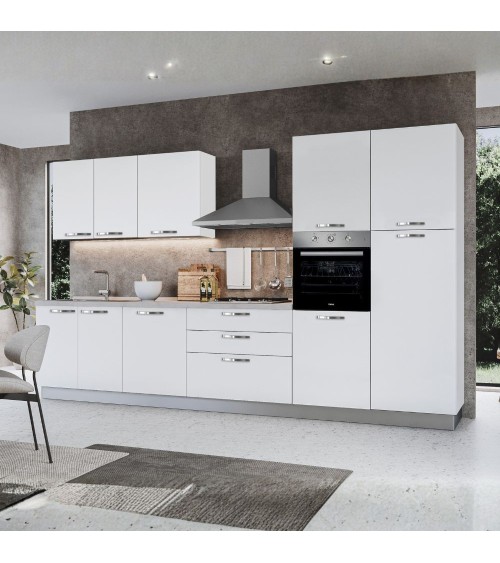 Cucina reversibile Iris 360 cm colore bianco opaco