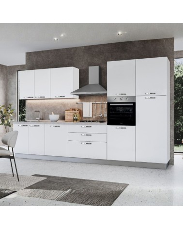 Cucina reversibile Iris 360 cm colore bianco opaco