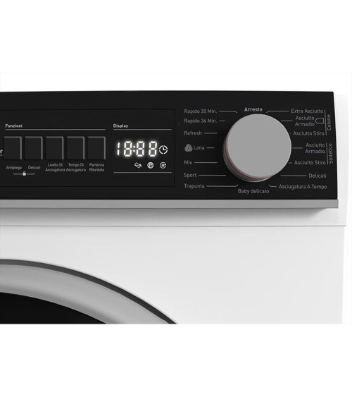 Asciugatrice Sharp KDNHB0S7GWD 10 kg con pompa di calore bianco classe D