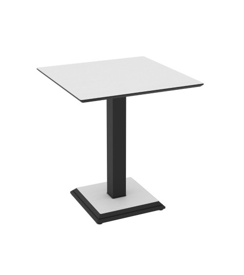 Tavolo quadrato Carvel in colore bianco frassinato 68x68x75 H cm.