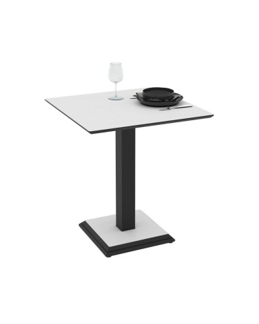 Tavolo quadrato Carvel in colore bianco frassinato 68x68x75 H cm.