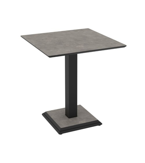 Tavolo quadrato Carvel in colore cemento 68x68x75 H cm.
