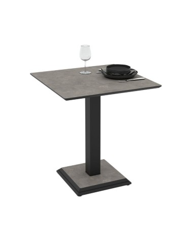 Tavolo quadrato Carvel in colore cemento 68x68x75 H cm.